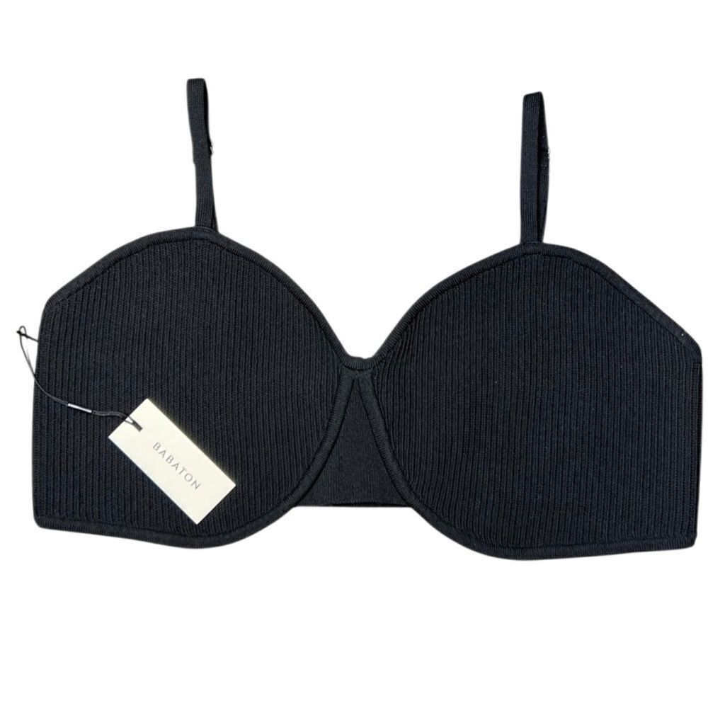 Babaton Sculpt Knit Bra Top Black Size XL